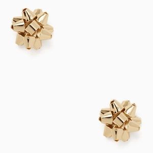 🆕 Kate Spade ♠️ New York Gold Bourgeois Bow Stud Earrings NWT New!